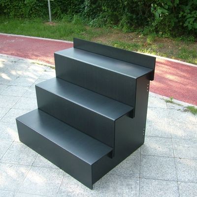 검은 코로플라스트 꽃 전시 입지 PP는 오래간 플라스틱 4 단계를 주름지게 했습니다