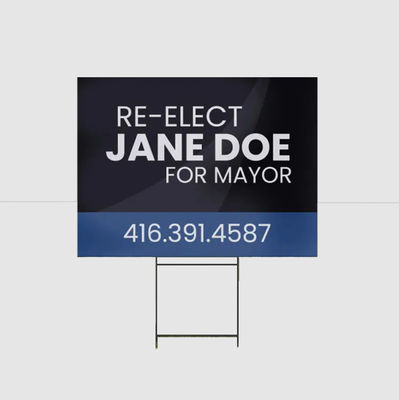 경량 및 내후성 PP 골판지 플라스틱 야드 사인